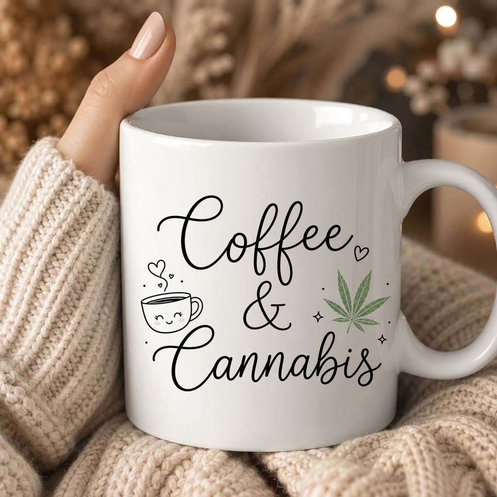 Coffee and Cannabis Ceramic Coffee Mug