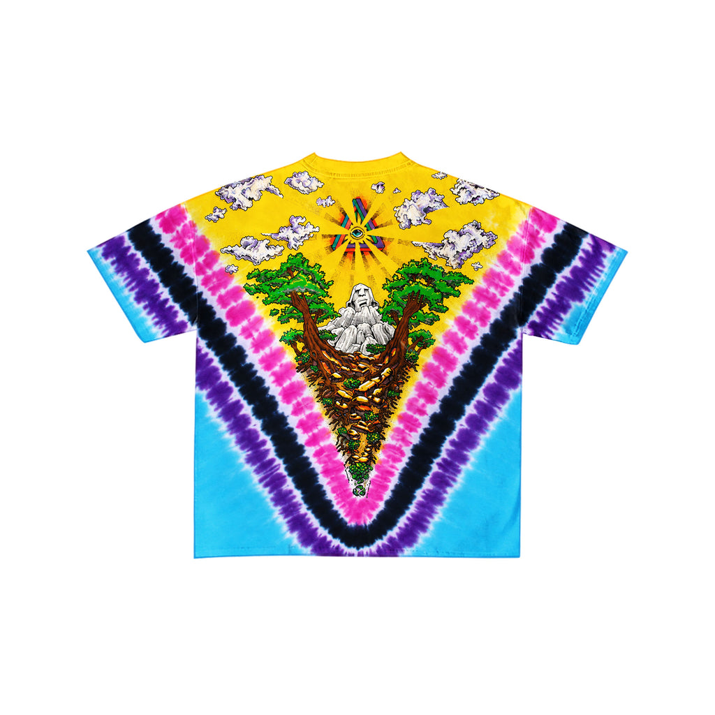 Psychedelia Sun Waterfall Tie-Dye Tee