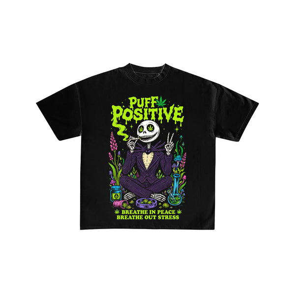 Puff Positive Skeleton Black Tee
