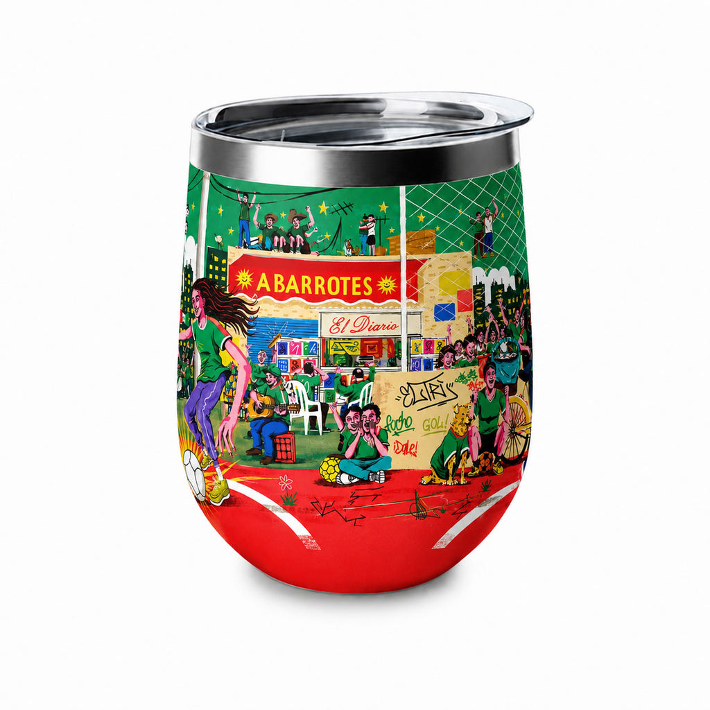 Mexican Street Soccer Insulated Wine Tumbler