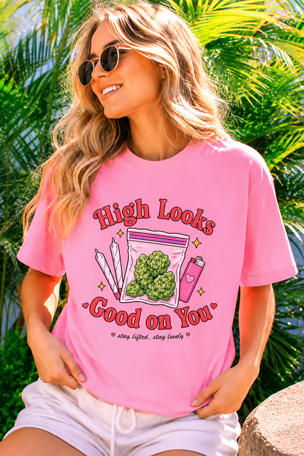 High Looks Good On You Retro Graphic Tee