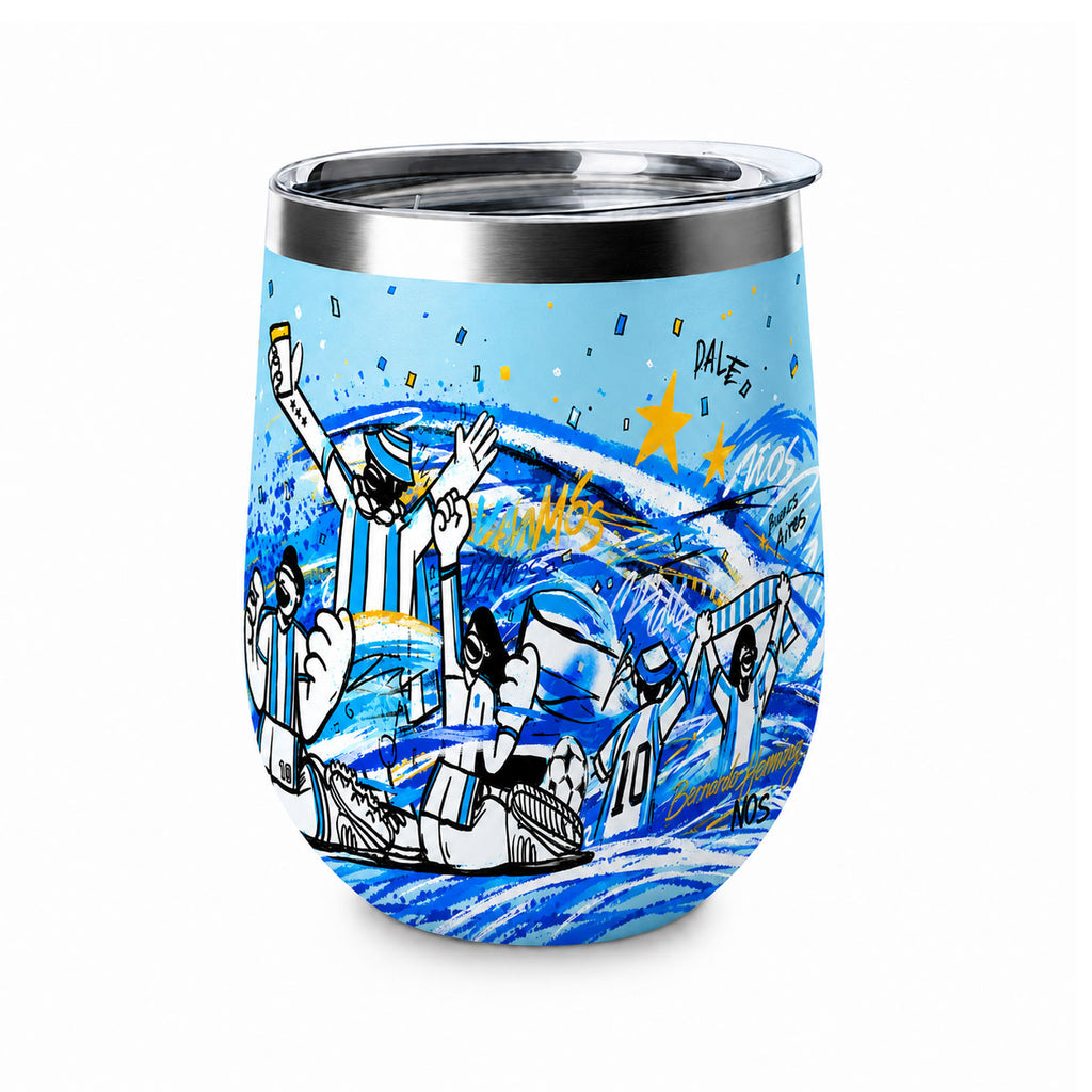 Argentina Football Fan Insulated Wine Tumbler