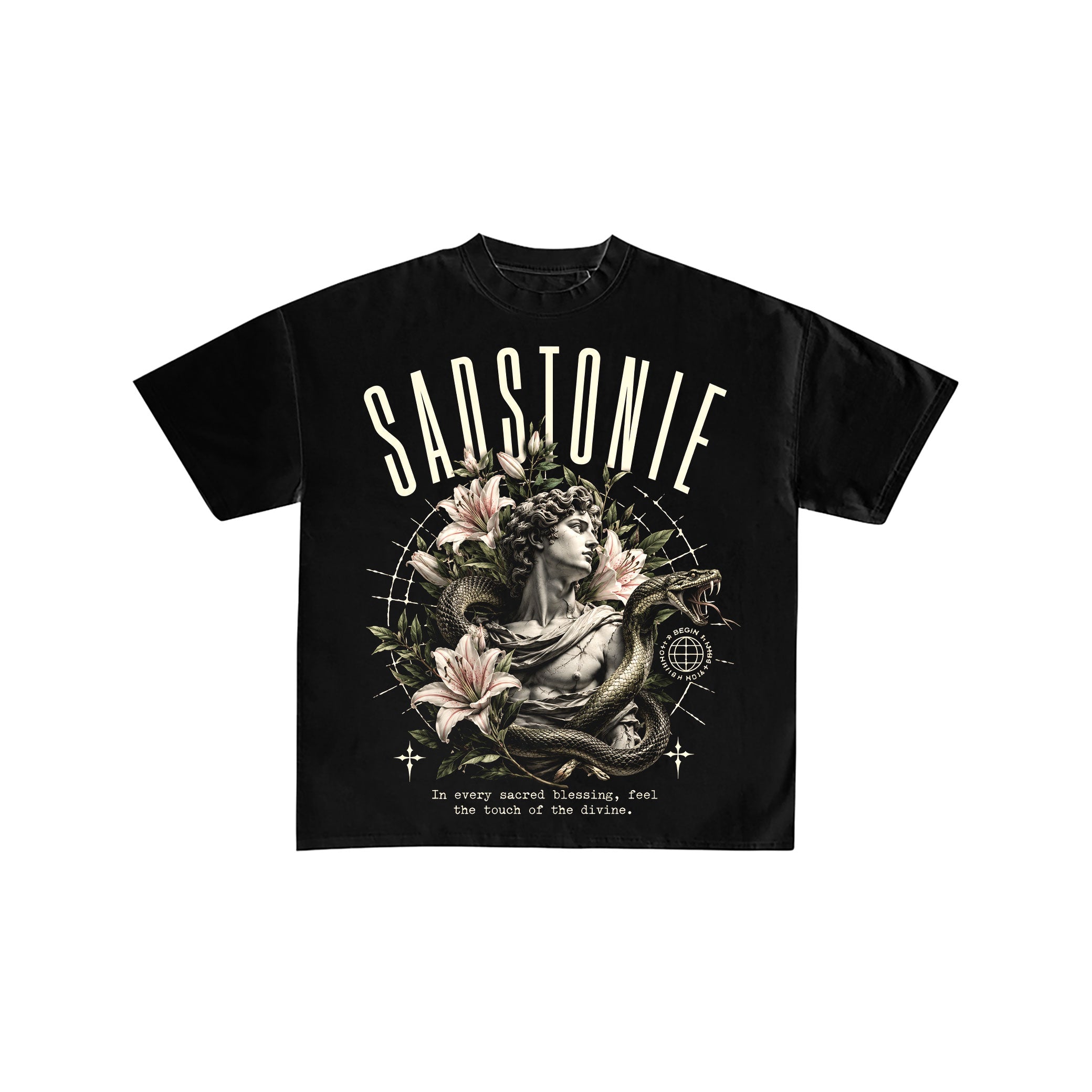 Statue & Serpent Oversized Graphic Tee