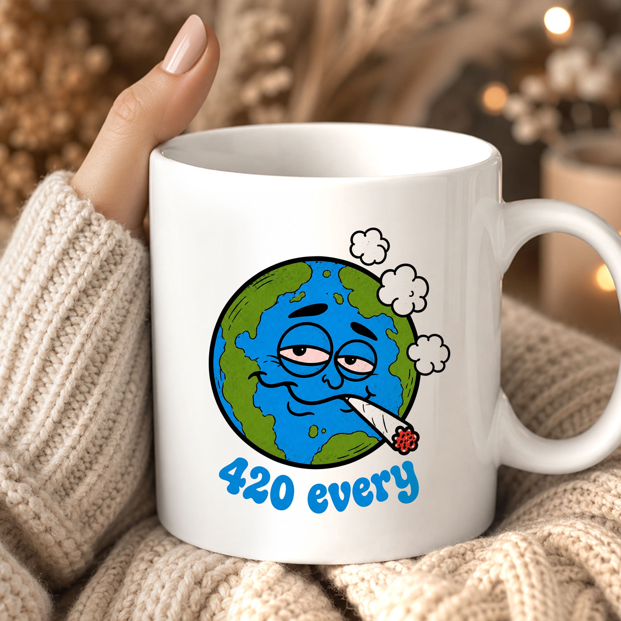 Funny 420 Earth Ceramic Coffee Mug
