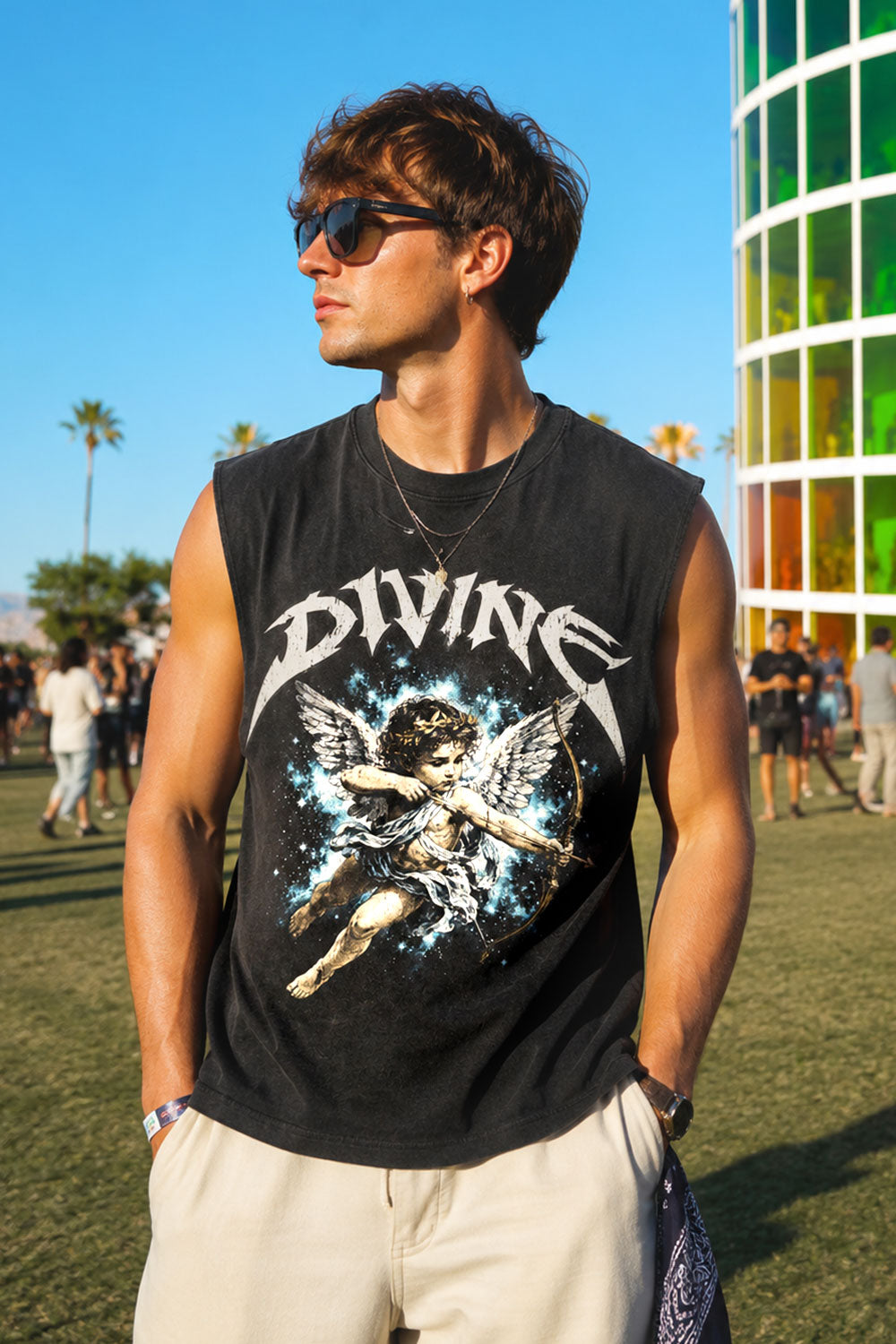 Divine Cupid Angel Crop Tank