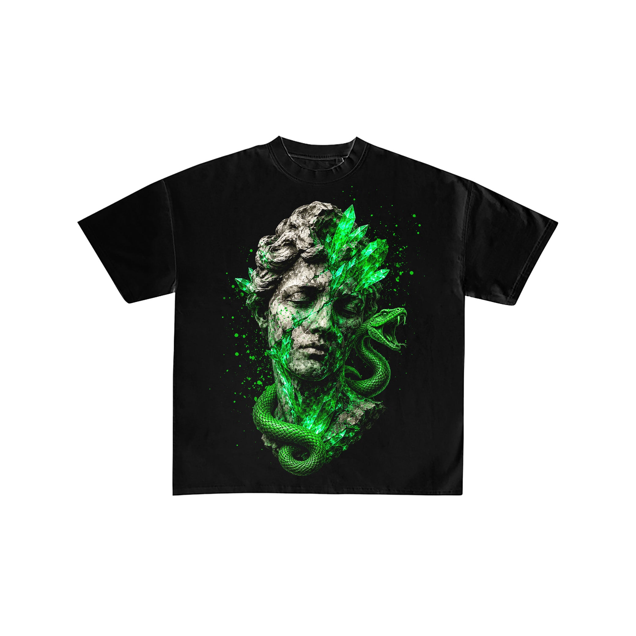 Medusa Crystal Myth Graphic Oversized T-Shirt