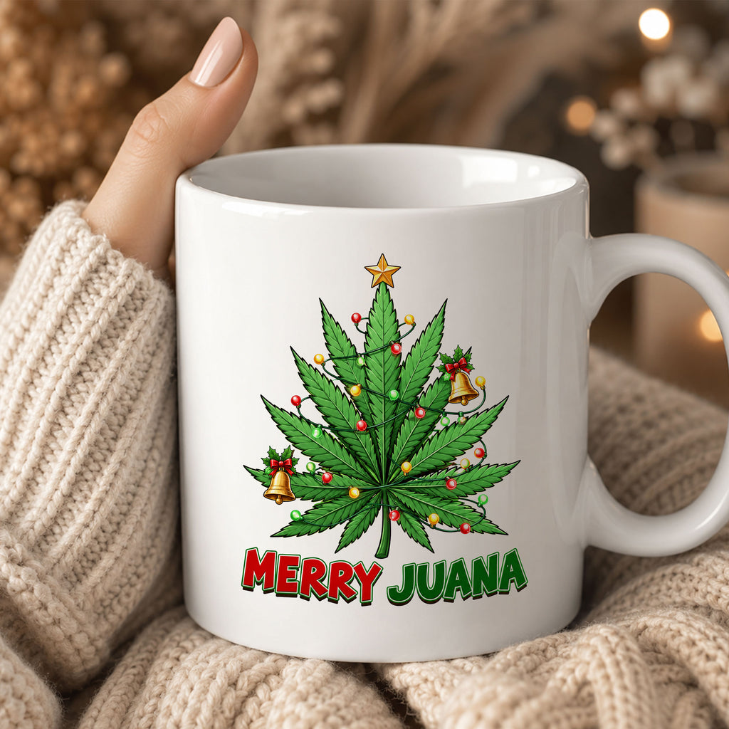 Merry Juana Christmas Tree Ceramic Coffee Mug