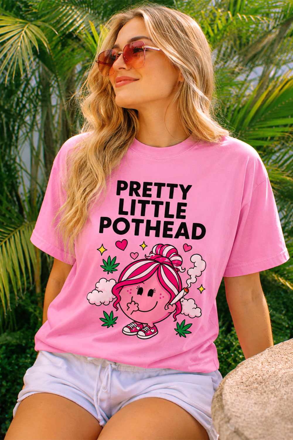 Pretty Little Pothead Retro Graphic Tee