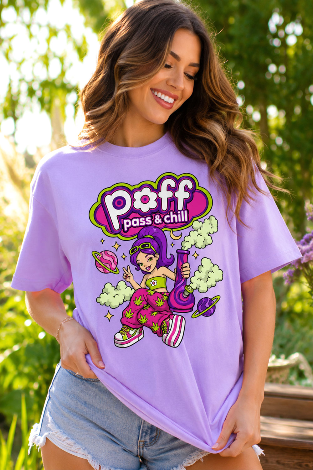 Puff Pass & Chill Retro Graphic Tee