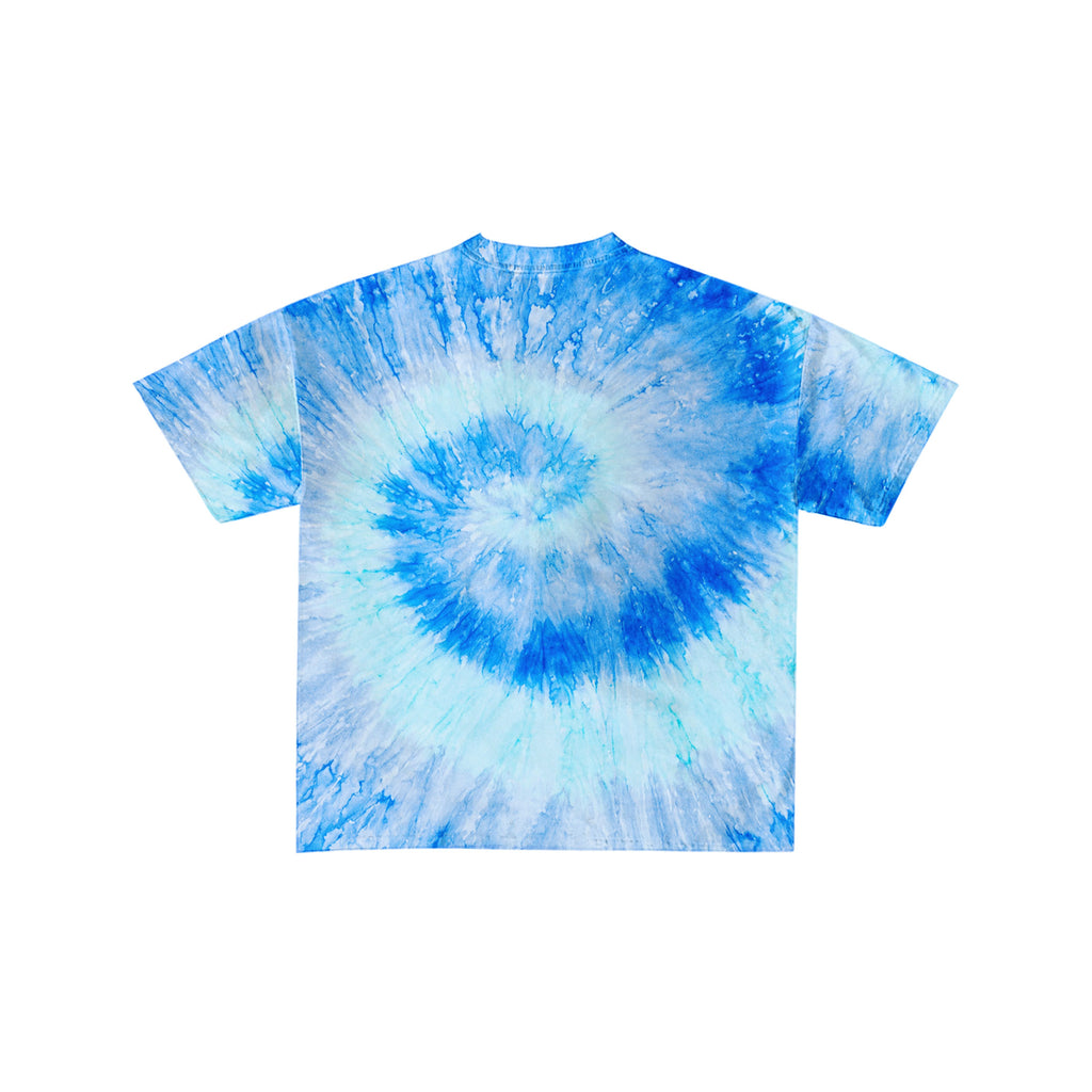 Stay Chill Blue Tie-Dye Graphic T-Shirt