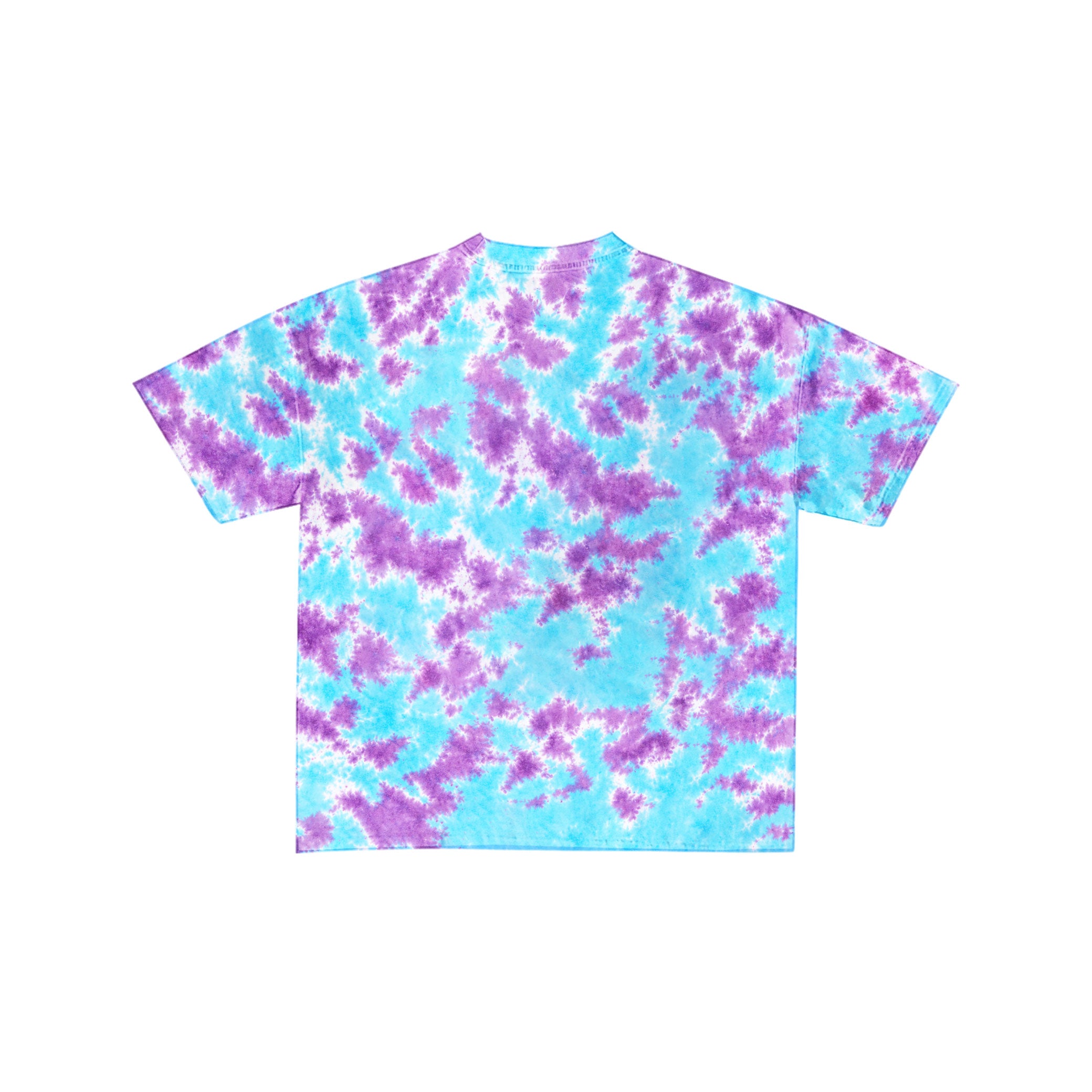 Psychedelic Cartoon Sky Blue Tie-Dye Tee