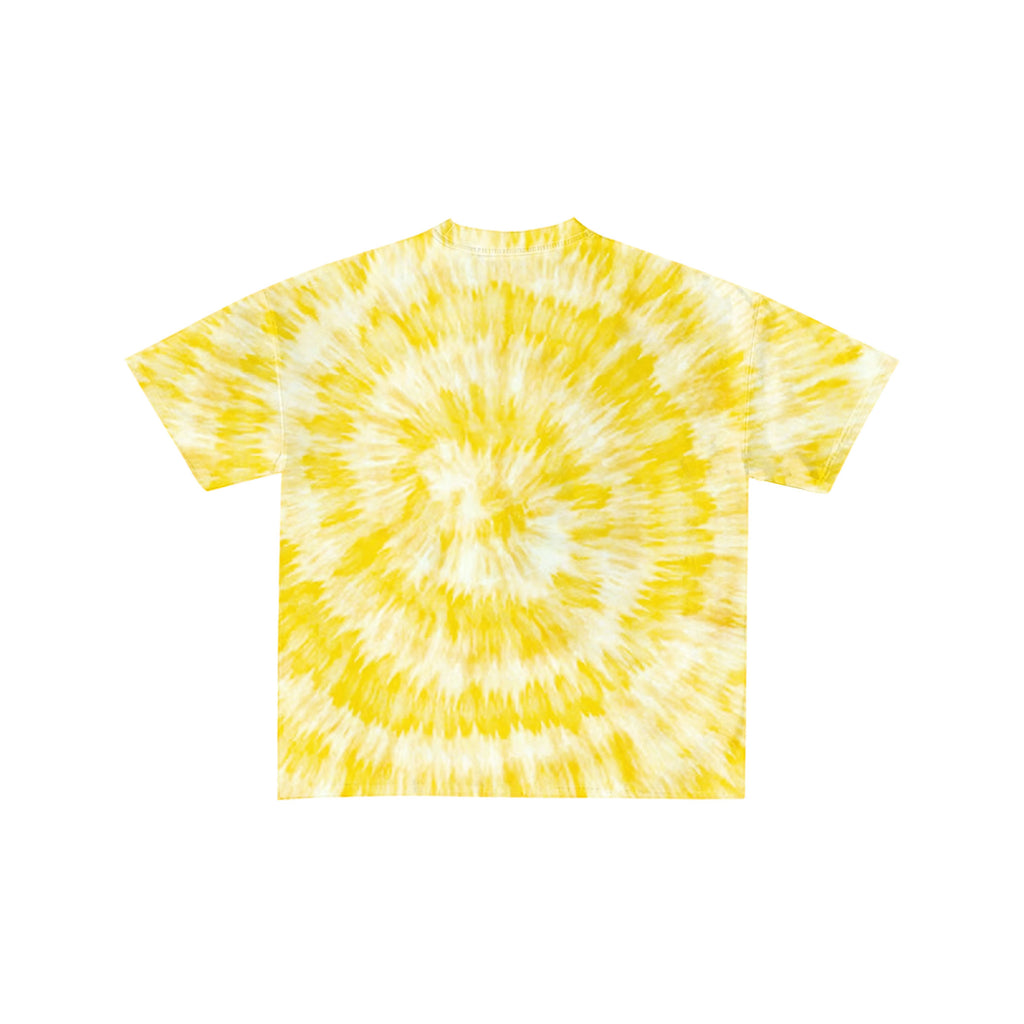 Relax Mushroom & Frog Vintage Yellow Tie Dye Graphic Tee