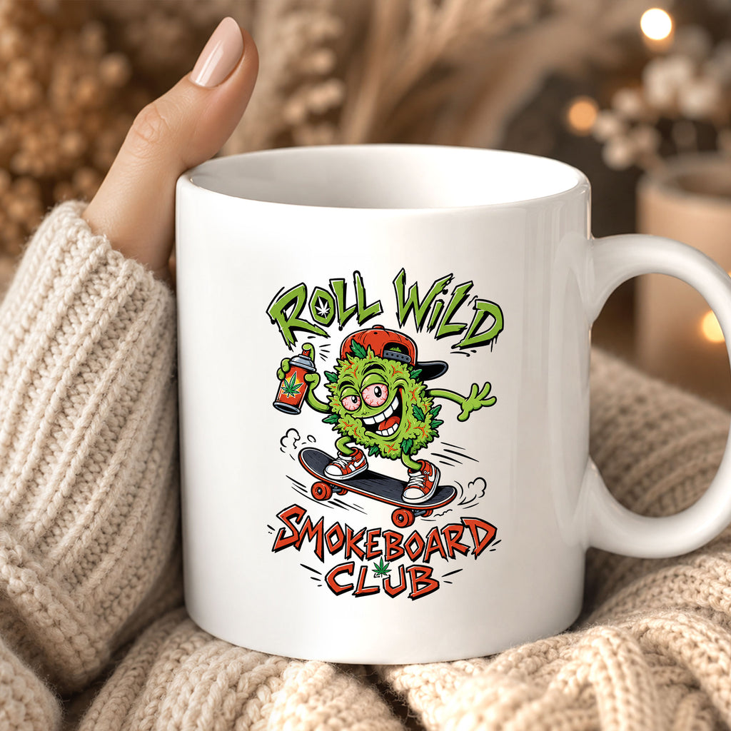 Roll Wild Smokeboard Club Ceramic Mug