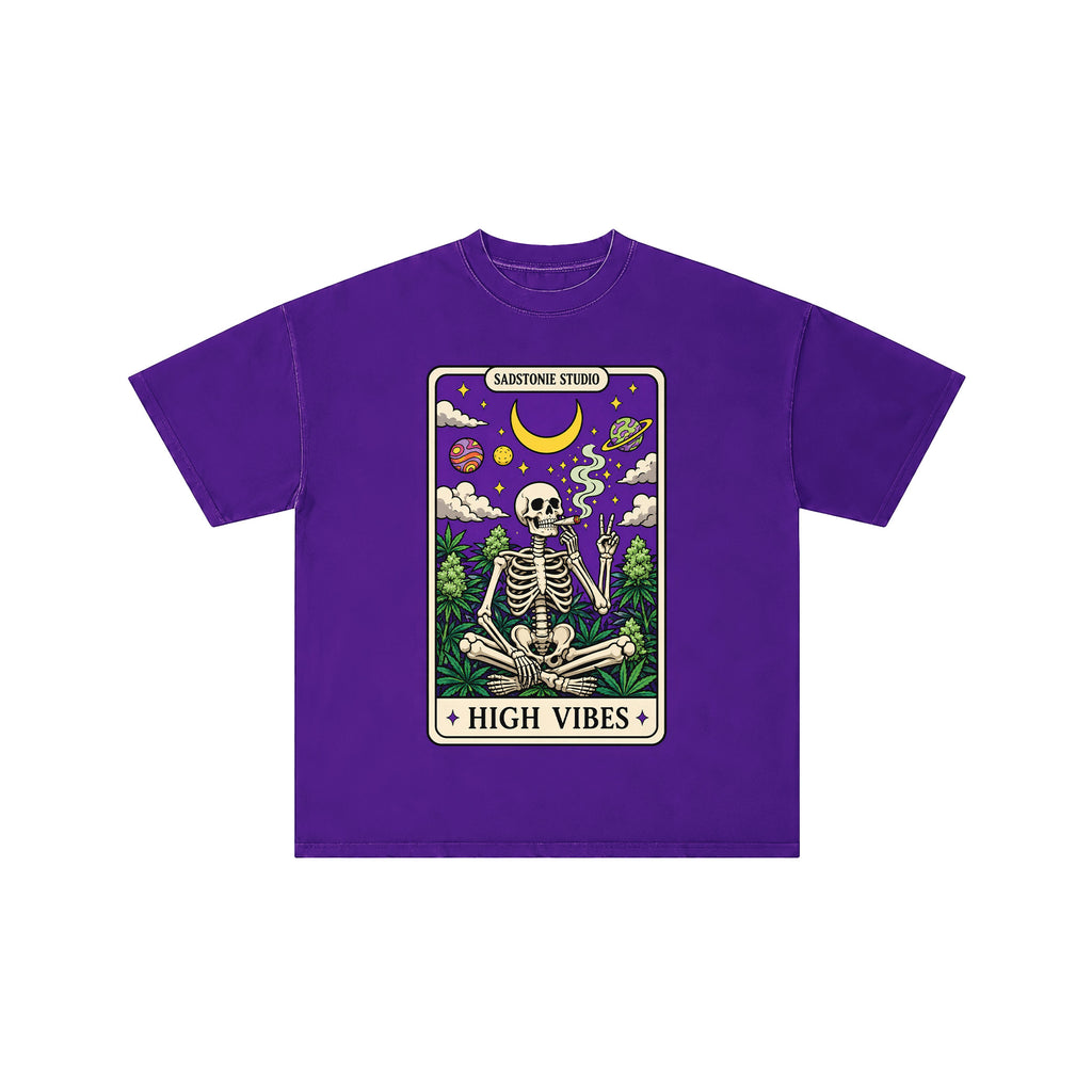 High Vibes Tarot Skeleton Graphic Tee