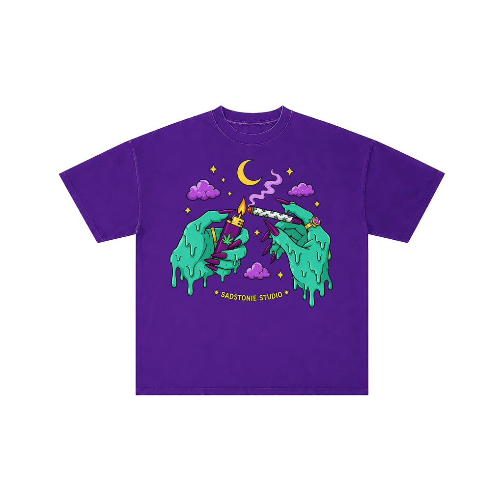 Gothic Melting Hands Retro Graphic Tee