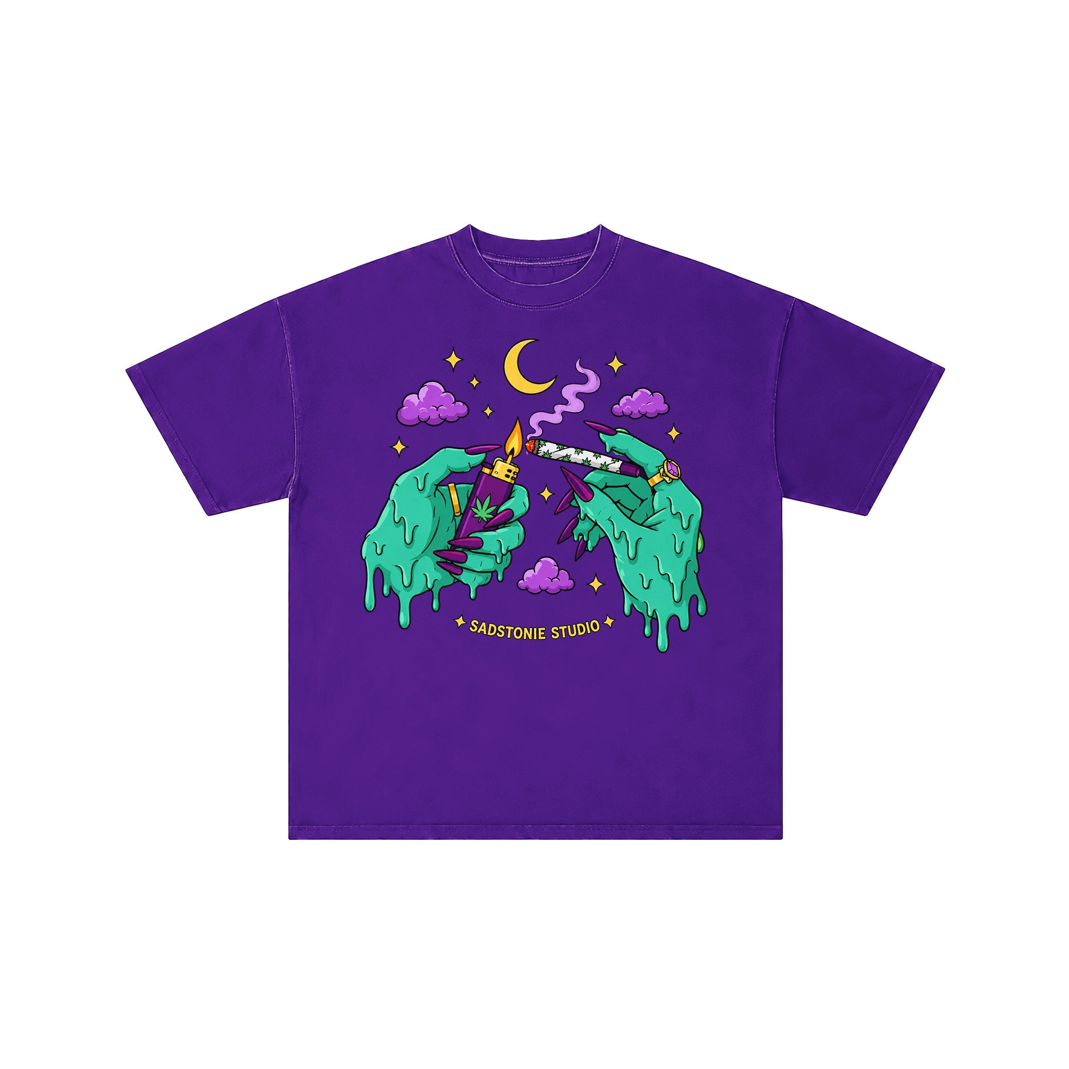 Gothic Melting Hands Retro Graphic Tee