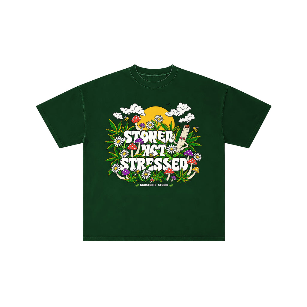 Stoner Not Stressed Retro Graphic Tee