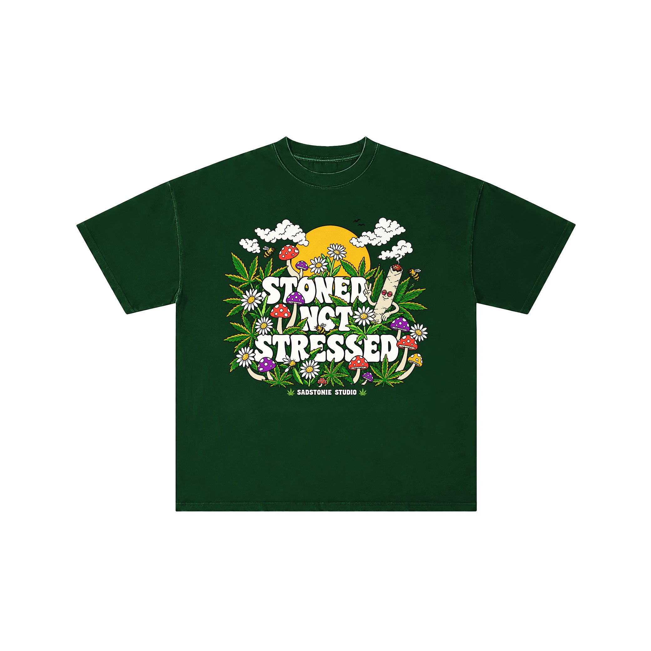 Stoner Not Stressed Retro Graphic Tee