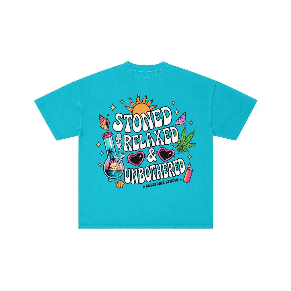 Stoned Relaxed Unbothered Retro Graphic Tee