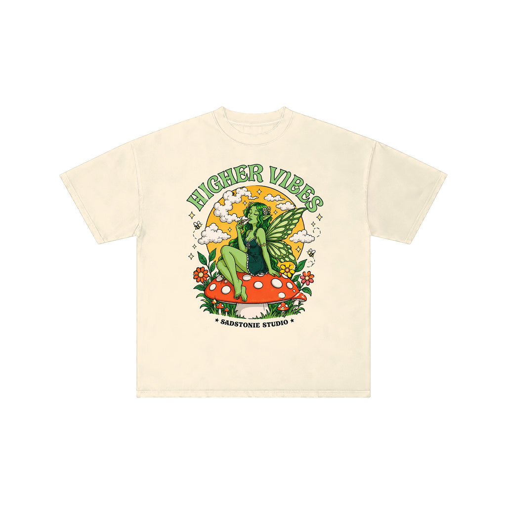 Higher Vibes Fairy Mushroom Graphic Tee