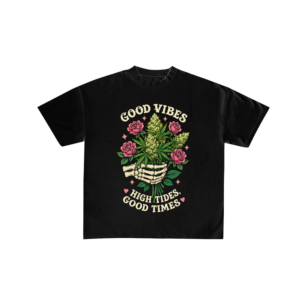 Good Vibes Cannabis Bouquet Vintage Tee