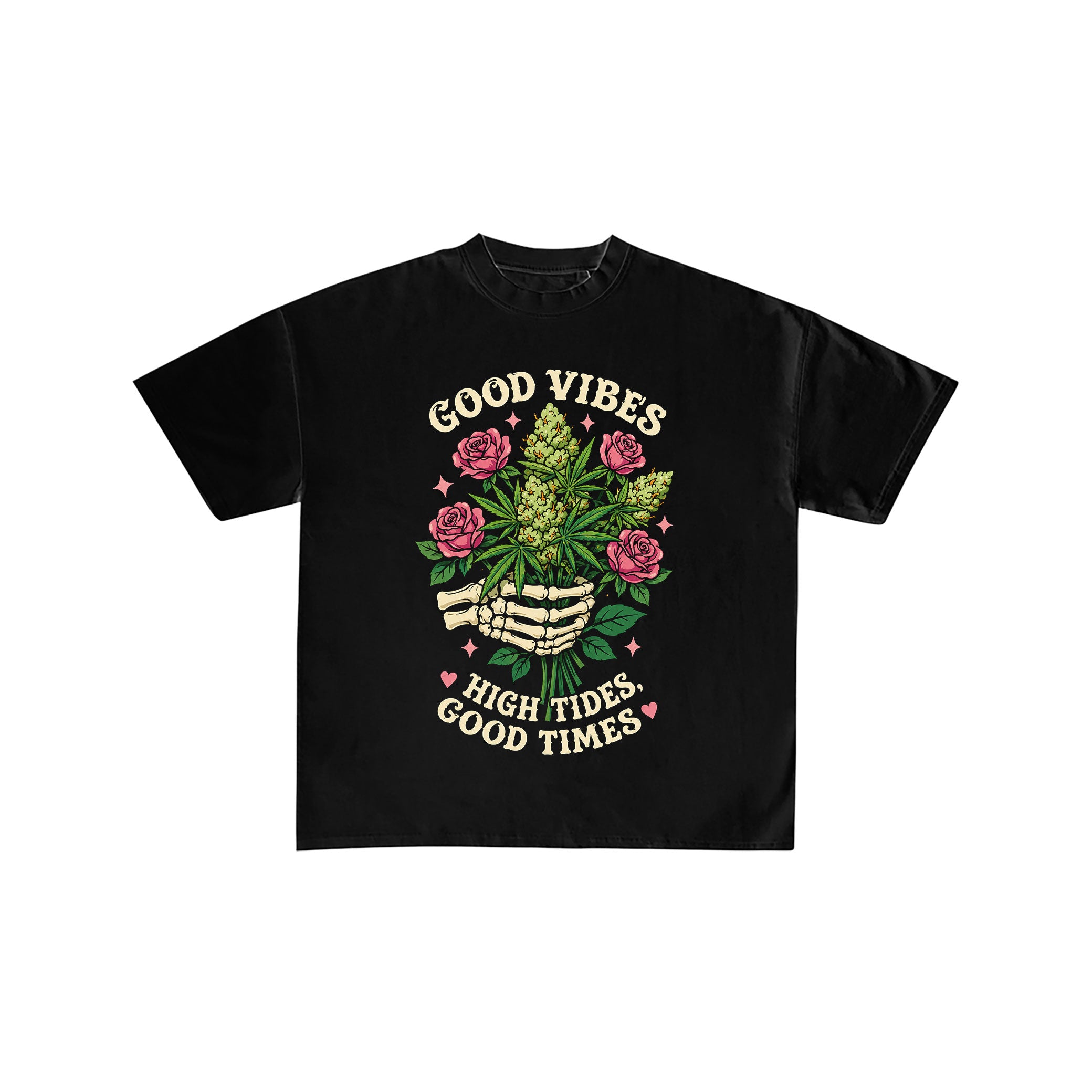 Good Vibes Cannabis Bouquet Vintage Tee