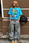 Puff Relax 420 Blue Tie Dye Graphic Tee