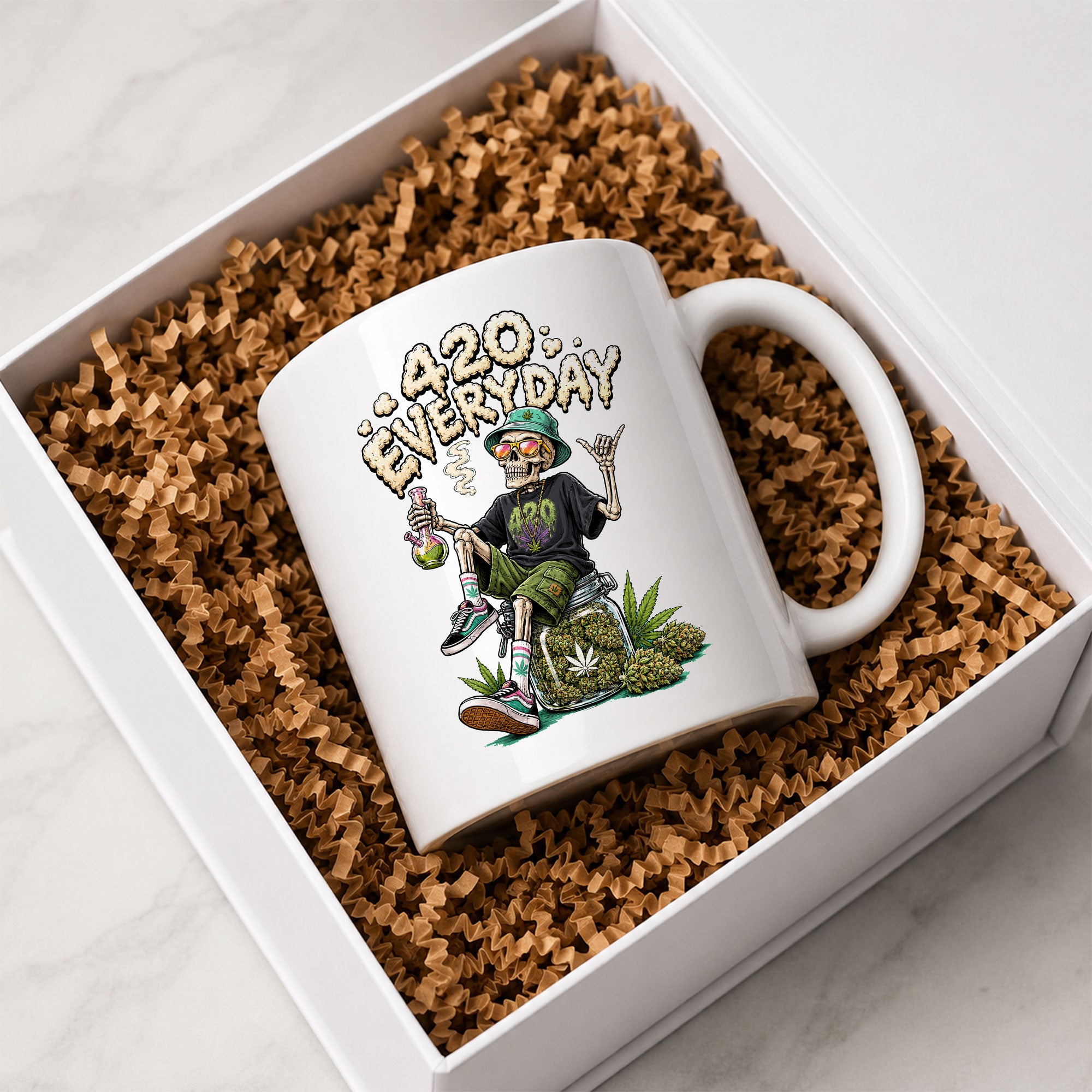 420 Everyday Skeleton Stoner Coffee Mug