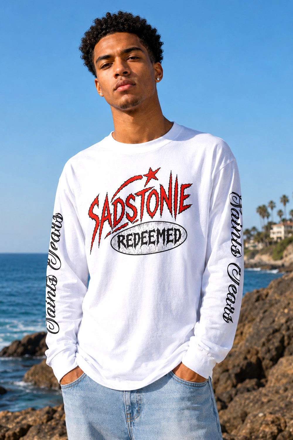 Saints Tears Redeemed Graphic Long Sleeve Shirt