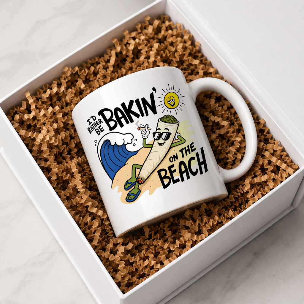 Bakin on the Beach Funny Ceramic Coffee Mug