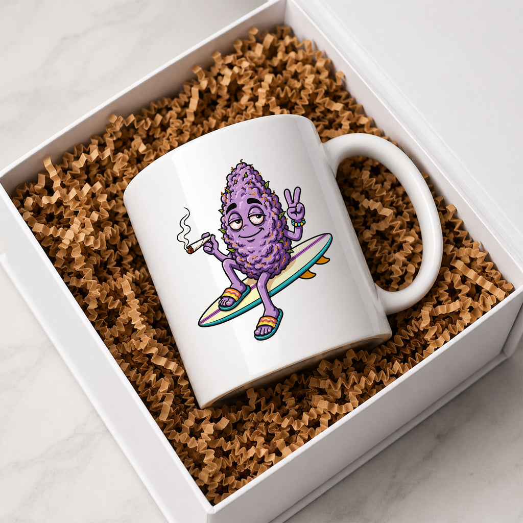Surfing Purple Nug Ceramic Mug