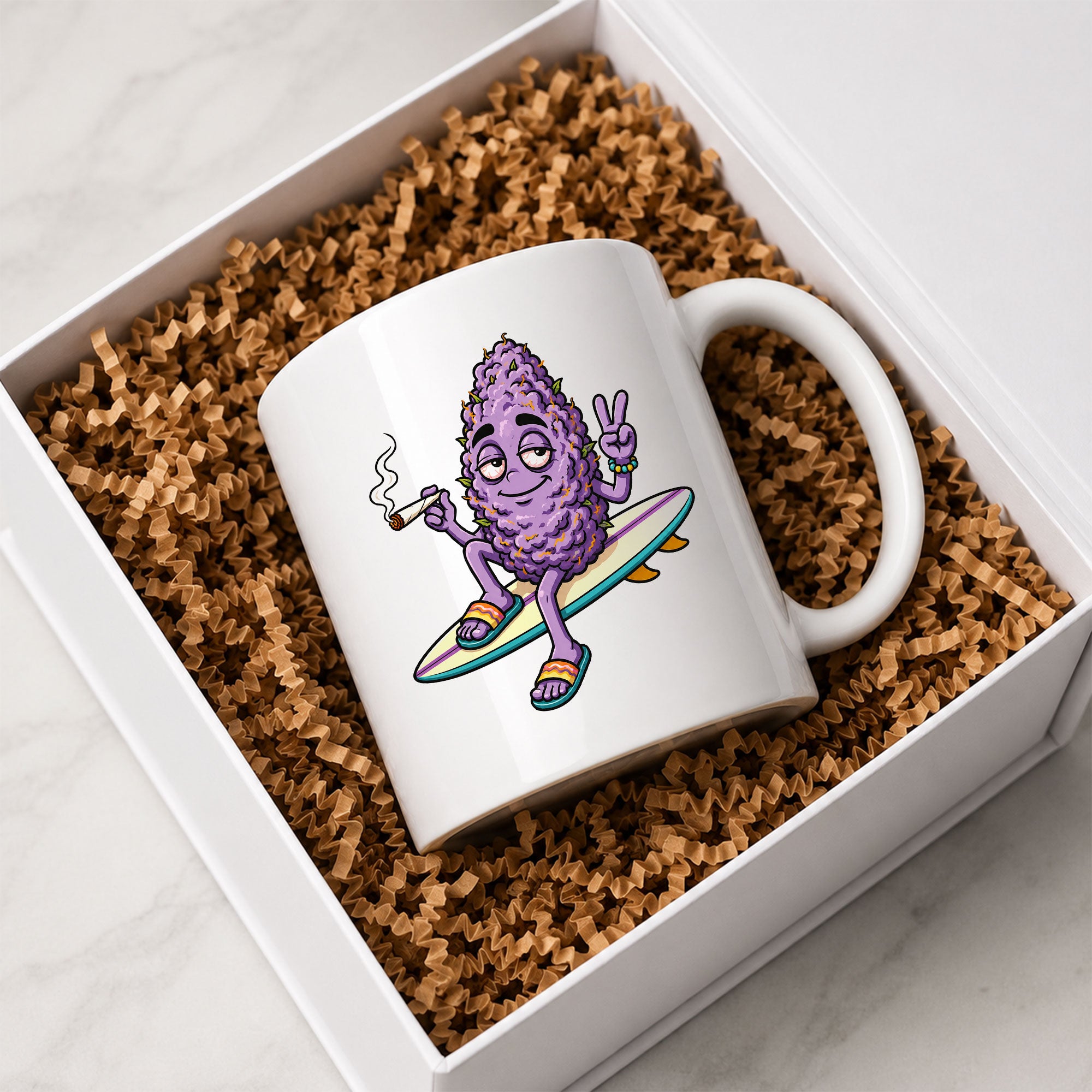 Surfing Purple Nug Ceramic Mug
