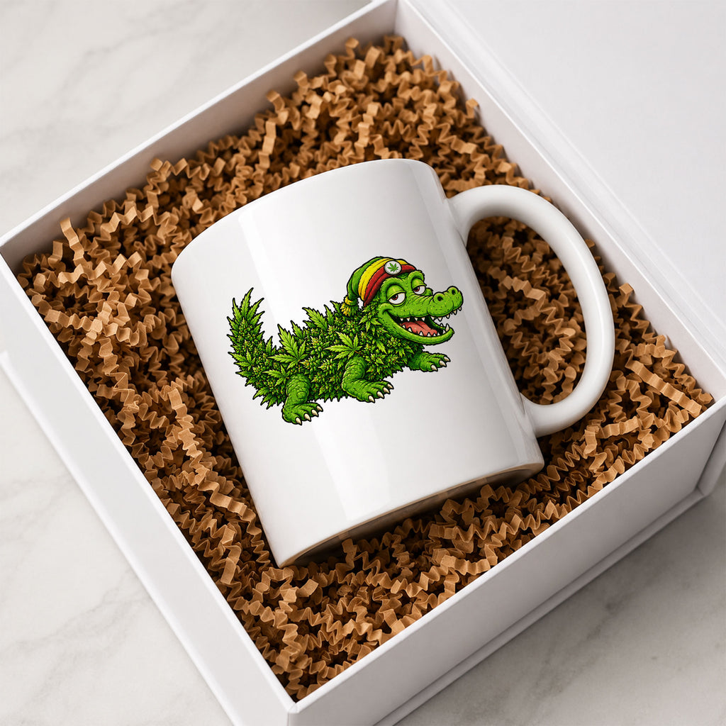 Funny Weed Gator Ceramic Coffee Mug