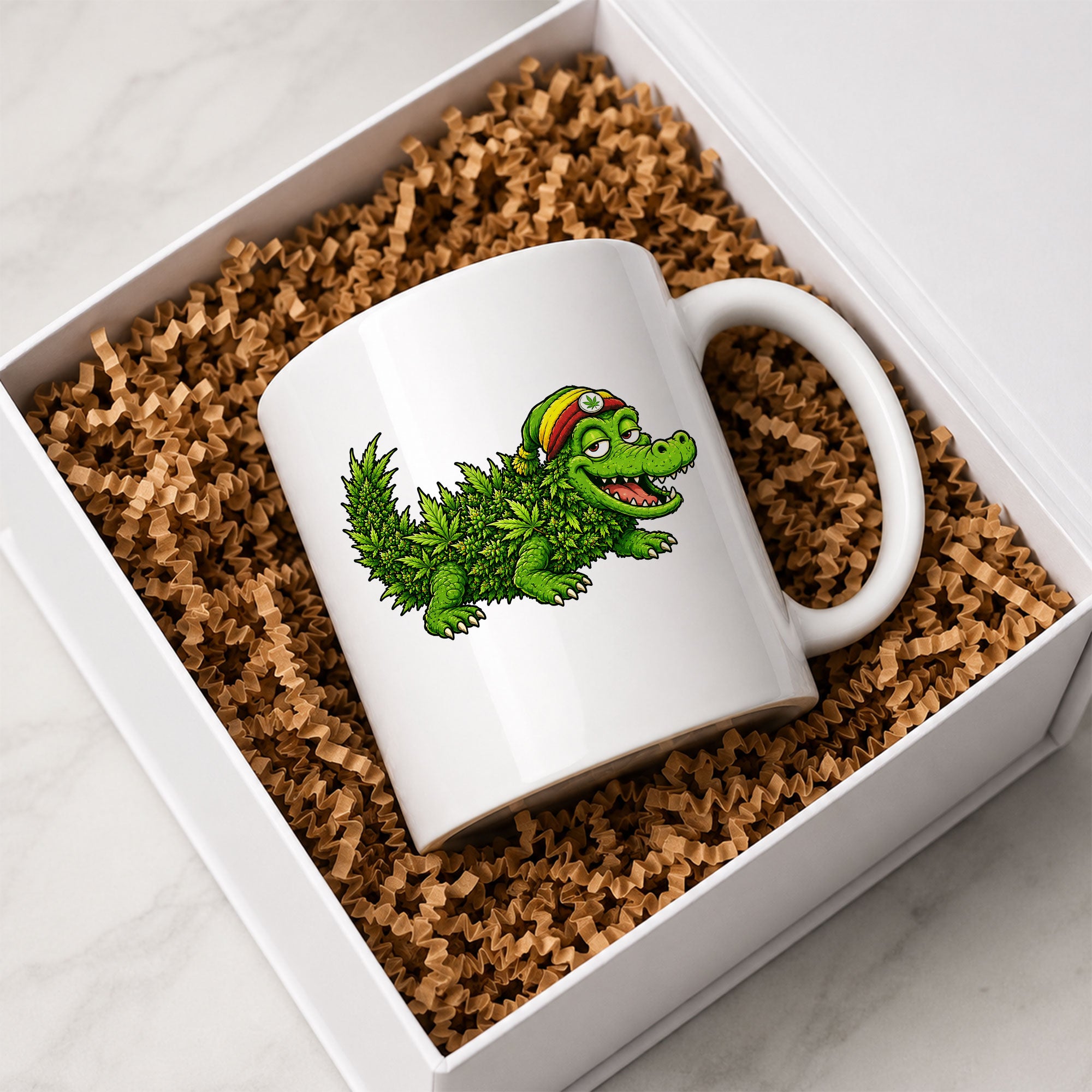 Funny Weed Gator Ceramic Coffee Mug