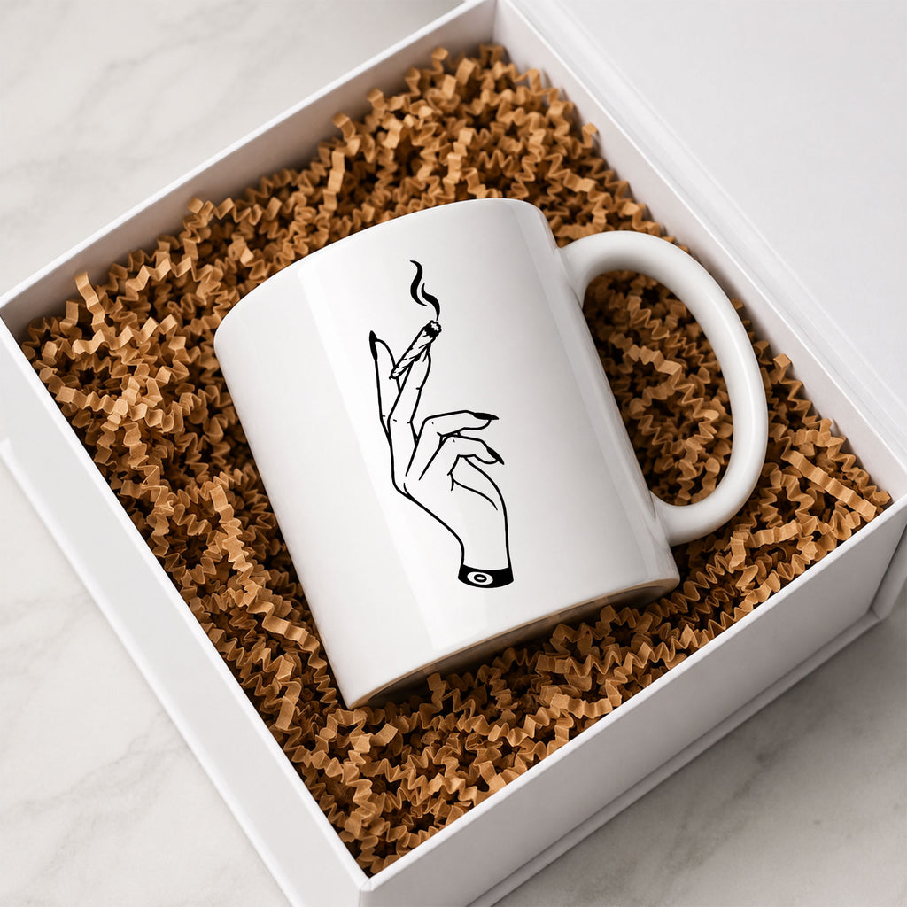 Elegant Hand Holding Joint Ceramic Coffee Mug