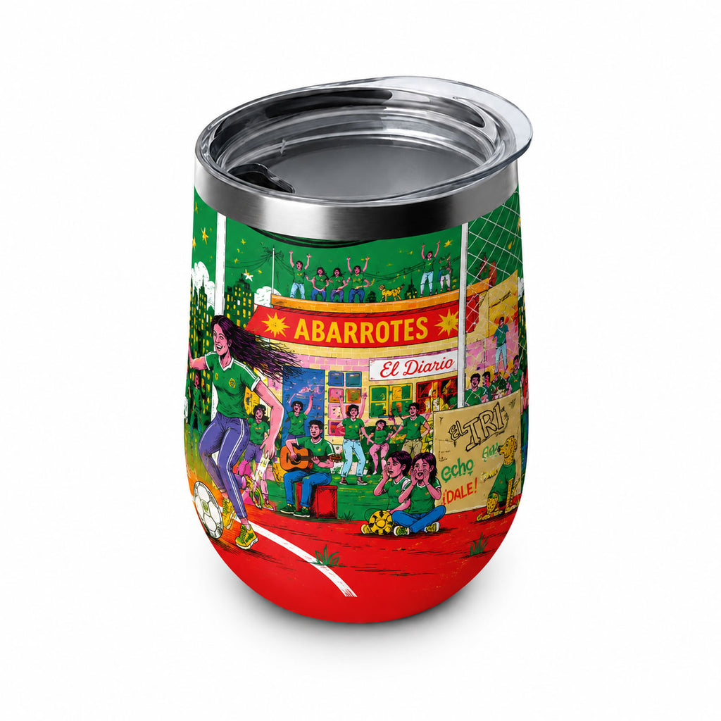 Mexican Street Soccer Insulated Wine Tumbler
