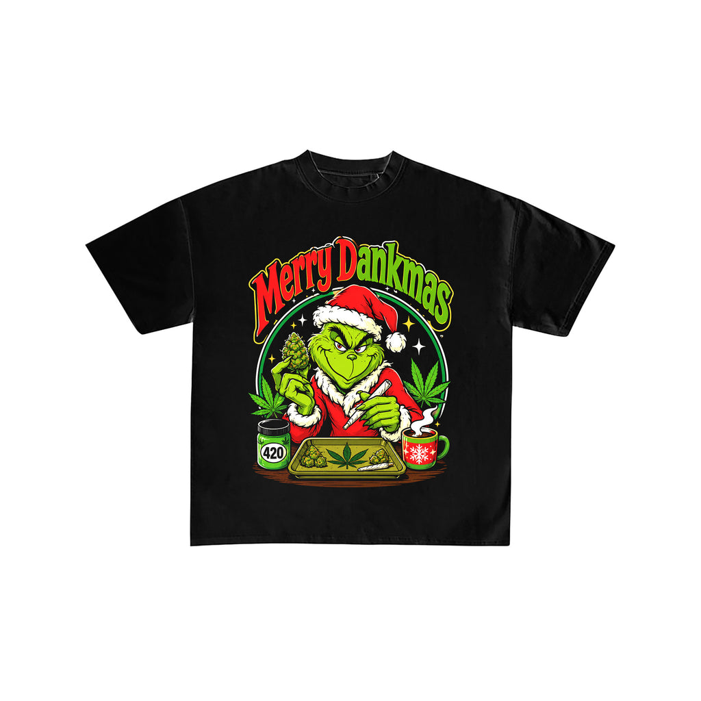 Merry Dankmas Grinch Cannabis Christmas T-Shirt