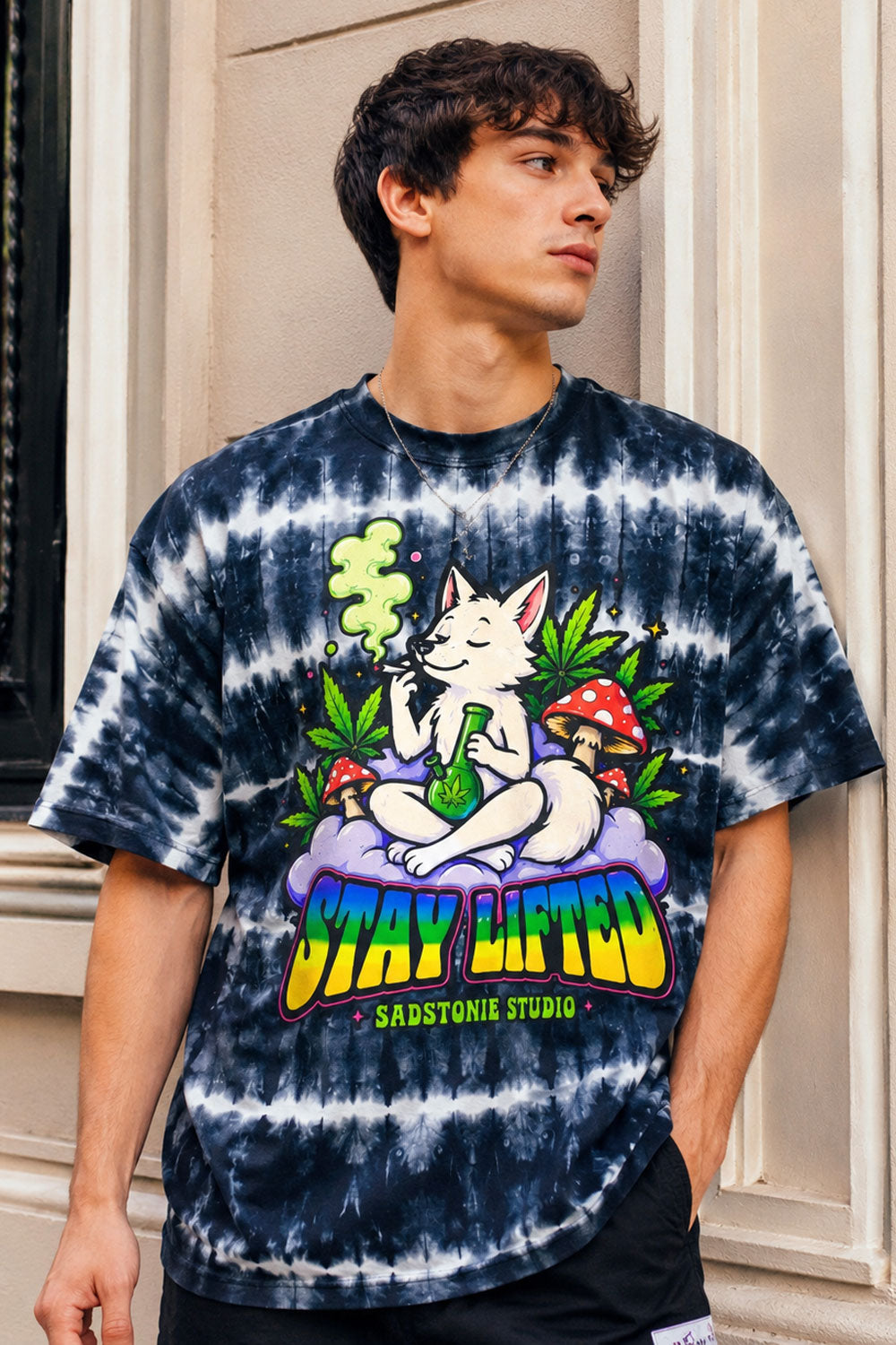 Stay Lifted Tie Dye Graphic Tee - Sadstonie – SADSTONIE STUDIO