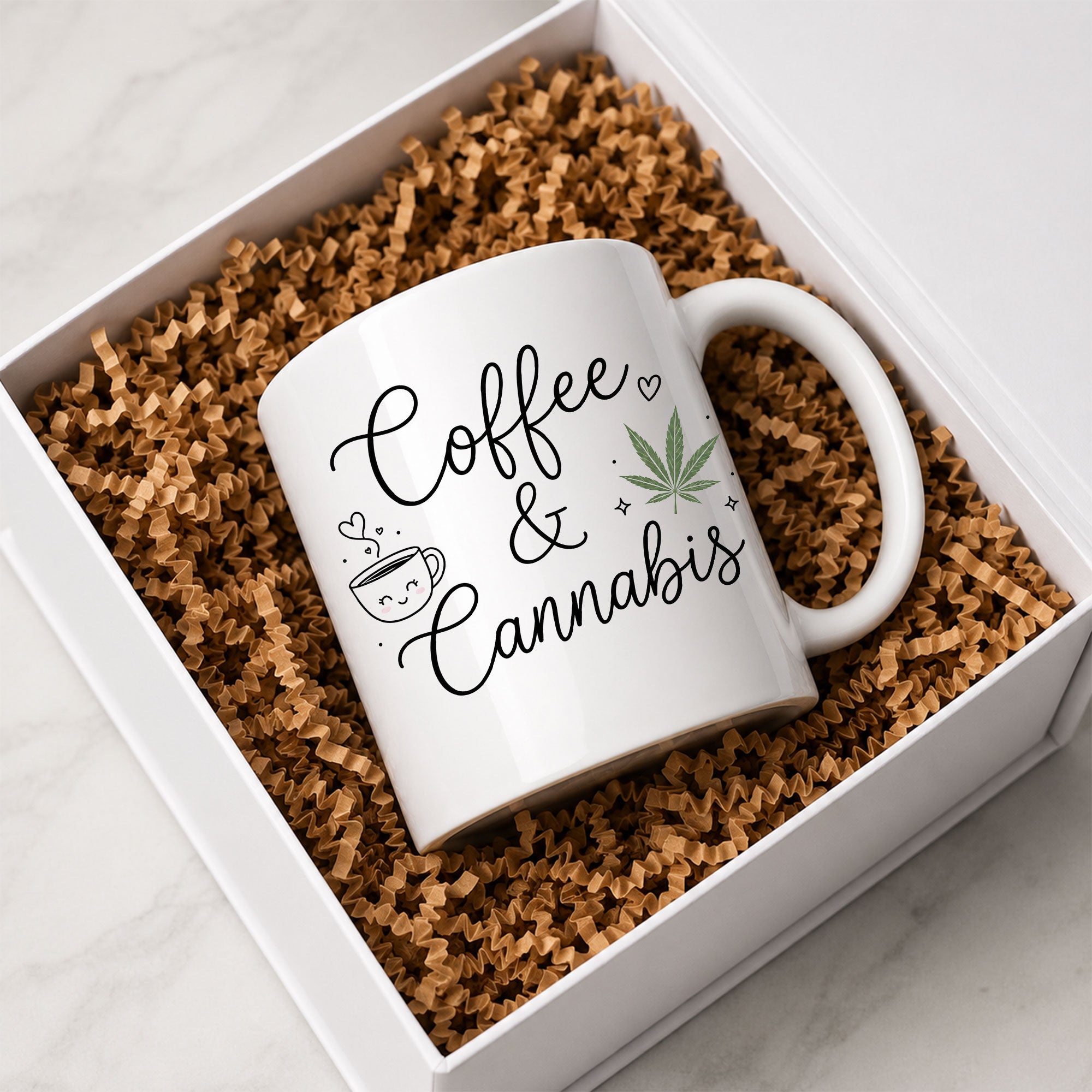 Coffee and Cannabis Ceramic Coffee Mug