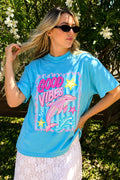 Good Vibes Pink Dolphin Graphic Tee