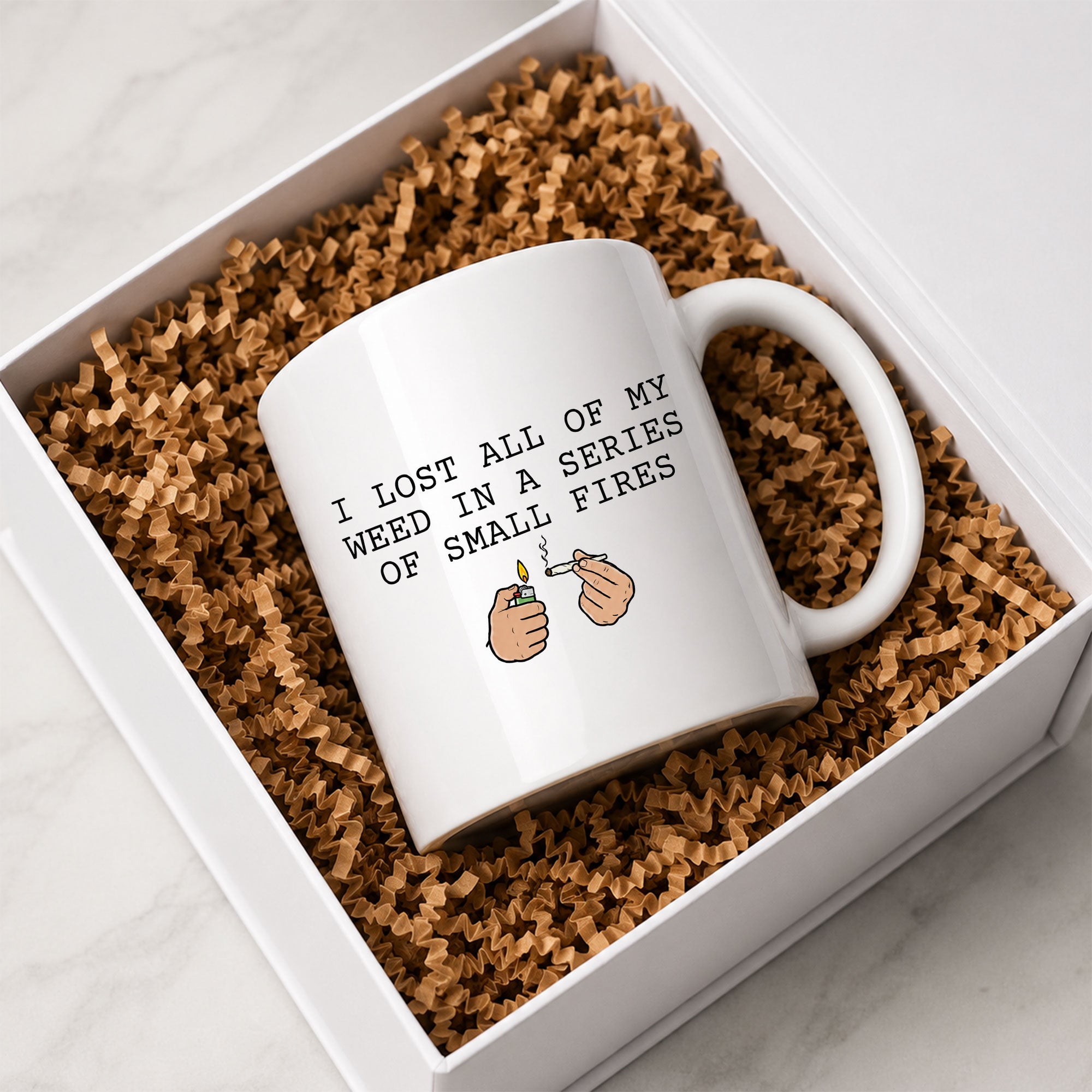 Lost My Weed In Small Fires Funny Ceramic Mug