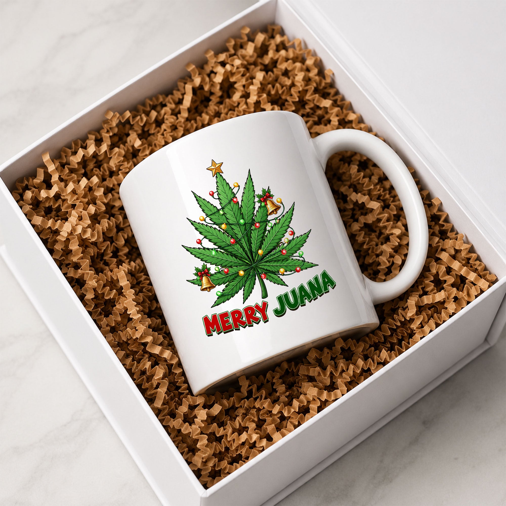 Merry Juana Christmas Tree Ceramic Coffee Mug