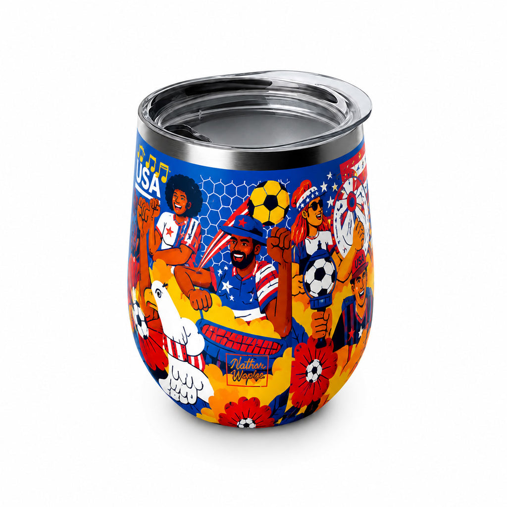 USA Soccer Fan Insulated Wine Tumbler
