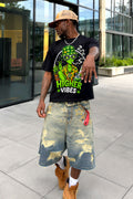Higher Vibes Alien Weed Graphic Tee