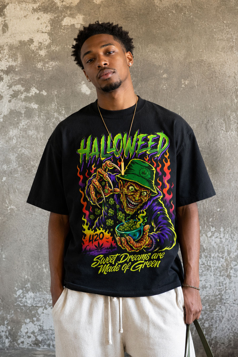 Halloweed Freddy Cannabis Graphic T-Shirt