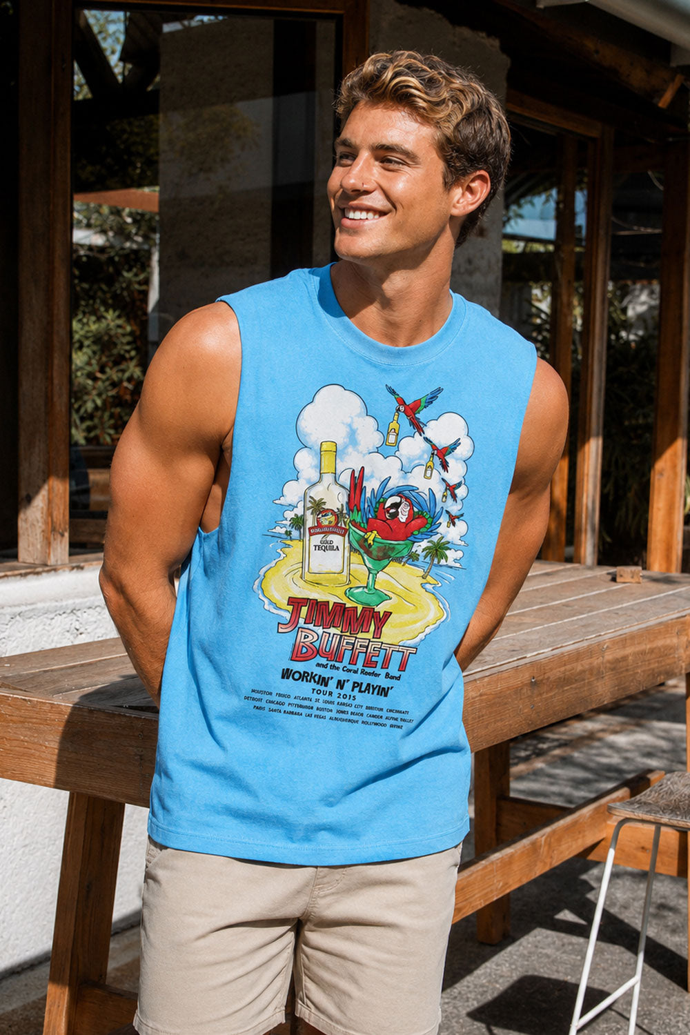 Jimmy Buffett Workin' N' Playin' 2015 Tank Top