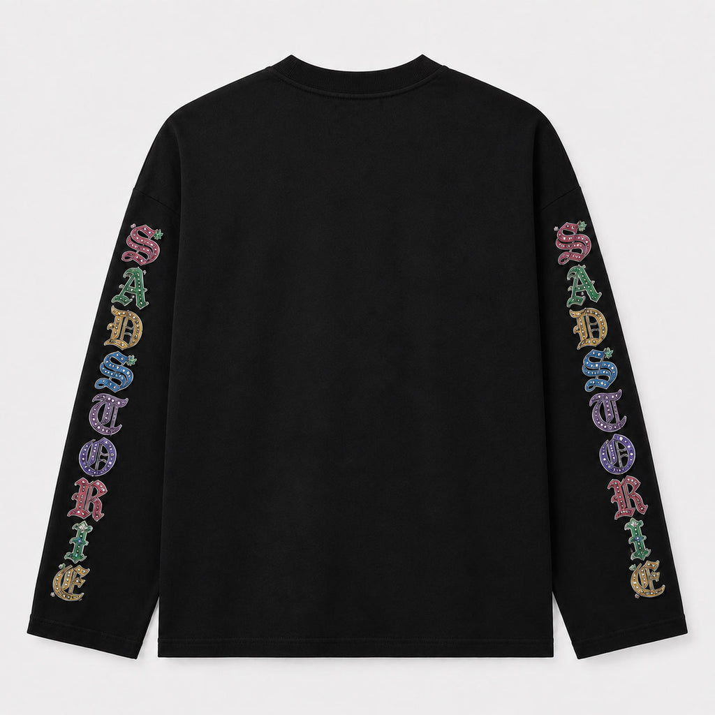 420 Jeweled Character Long Sleeve Shirt