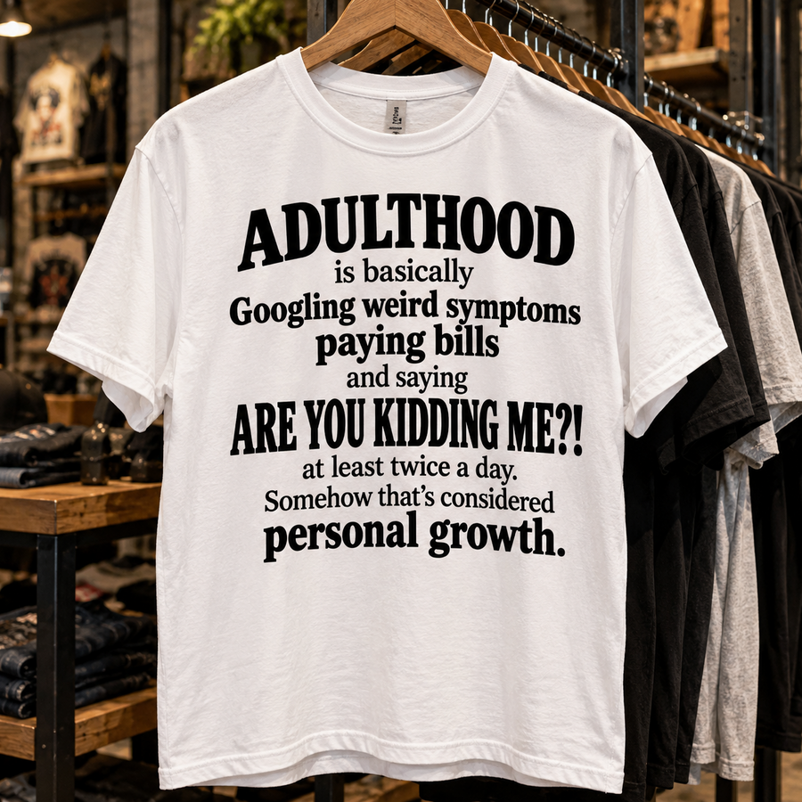 Adulthood Is Basically Funny Quote T-Shirt