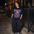 Angel Dreams Purple Lightning Black Graphic Tee