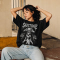 Gothic Wolf Skull Graphic Oversized T-Shirt